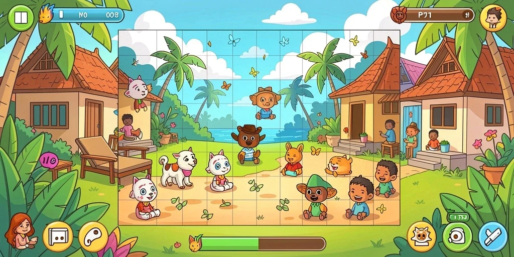 Screenshot dari karakter Kelinci yang lucu dan menggemaskan.