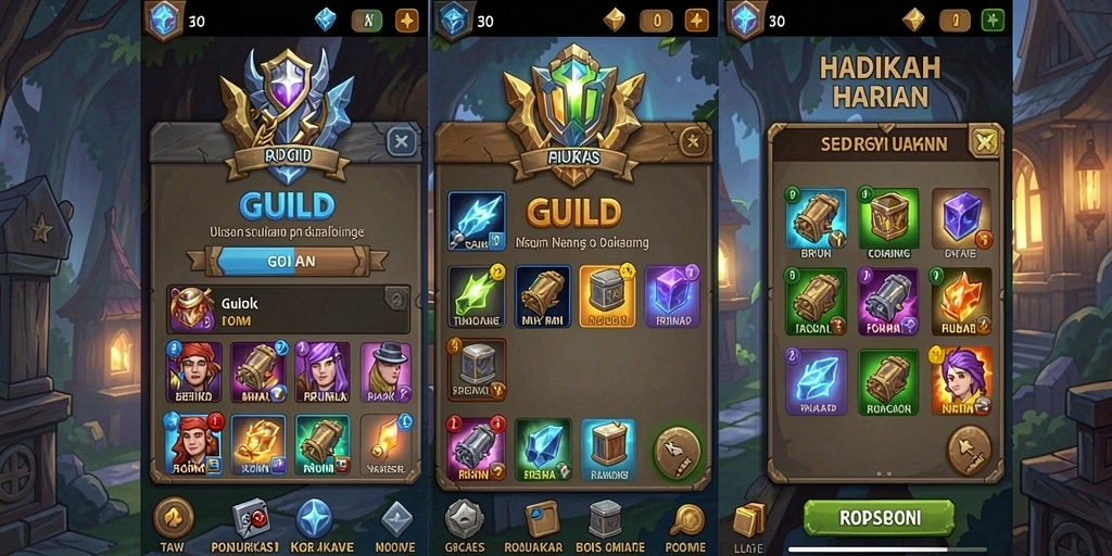 Tampilan awal game yang menarik dan intuitif.
