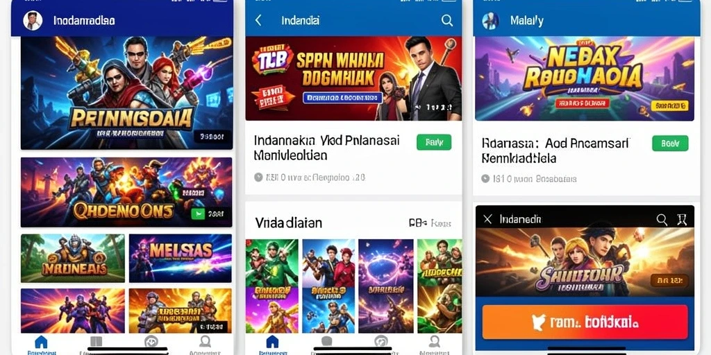 Tampilan home screen yang menarik dan user-friendly.