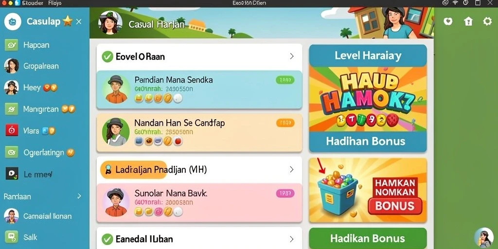 Tangkapan layar menunjukkan karakter utama dalam aksi di hutan lebat.