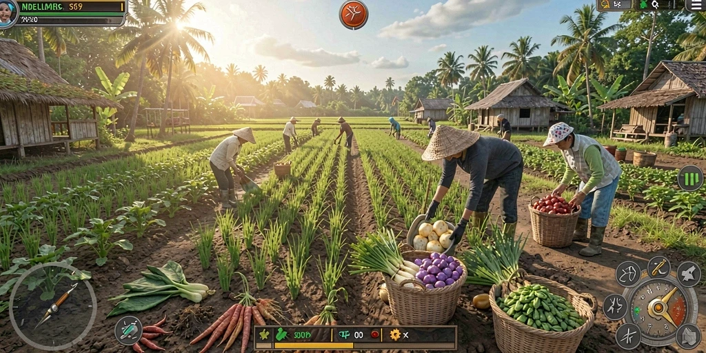Screenshot menampilkan halaman utama dengan opsi permainan yang beragam.